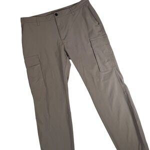 Vuori Mens Ripstop Cargo Pants Khaki Brown Technical Hiking Travel Size 36